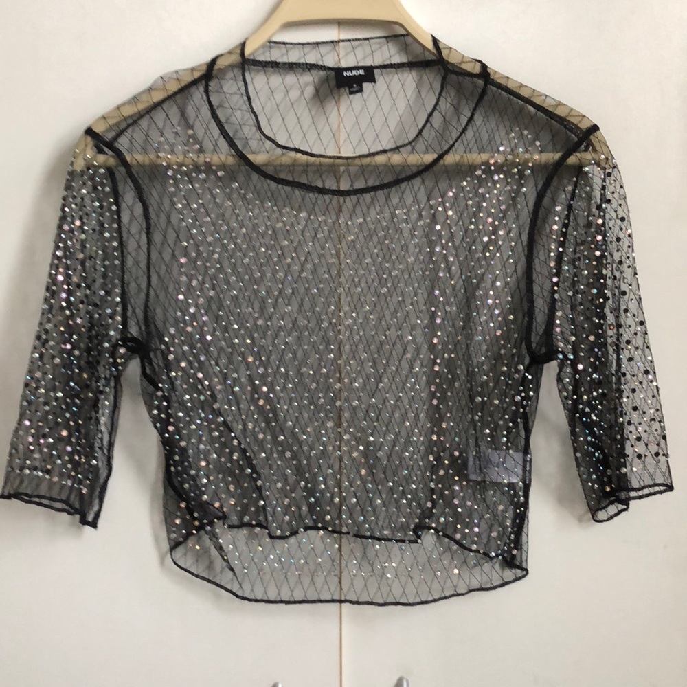 Sheer embellished top